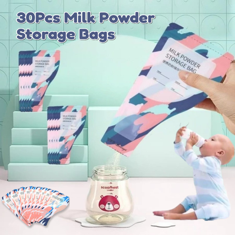 30Pcs Milk Powder Storage Bag Portable Disposable Double-track Sealed ...