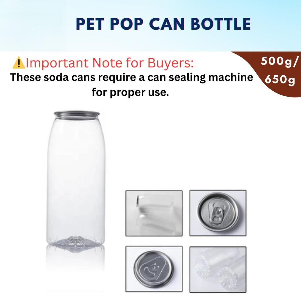 PET Pop Soda Can 650ml/500ml/ PET Pop Can / Plastic Pop Can Sealable ...