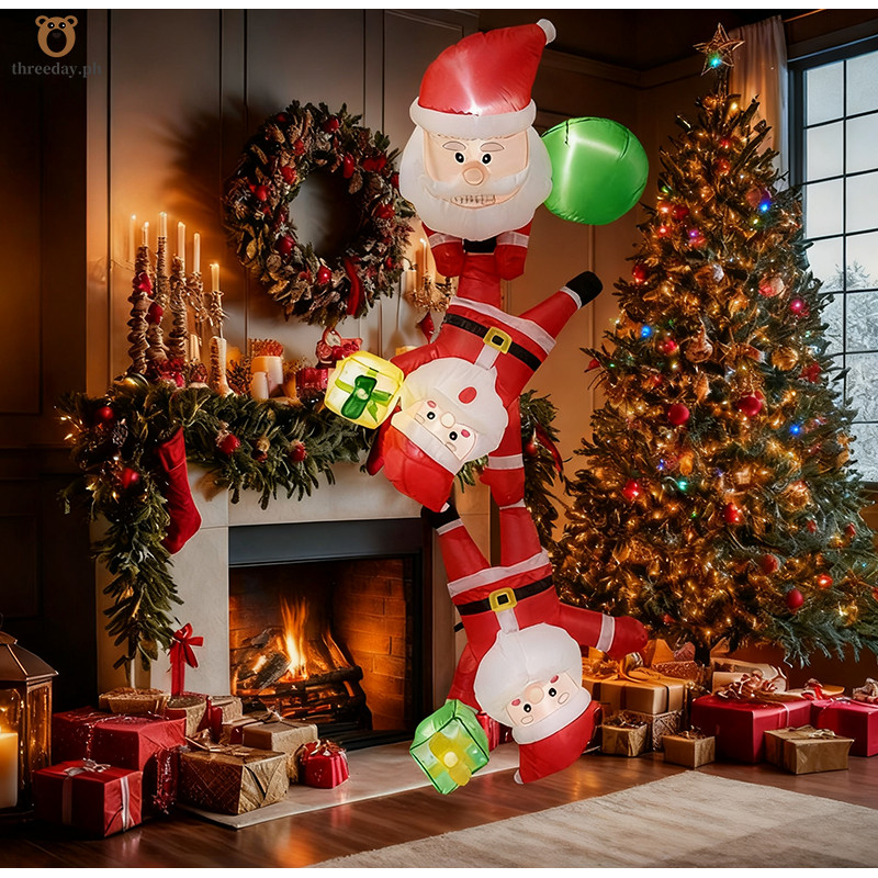 Large Santa Claus Inflatable Decoration for Christmas Mall Event Window ...