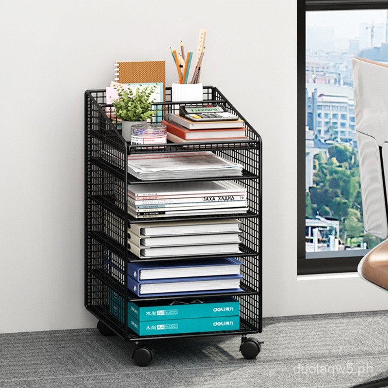 Office File Rack Floor Bookshelf Layered Storage Rack Multi-layer ...