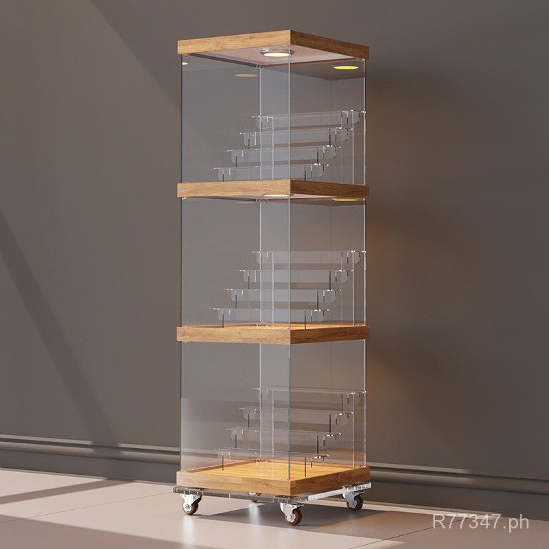 Acrylic Integrated Elevated Display Stand Bubble Mart Storage Rack ...