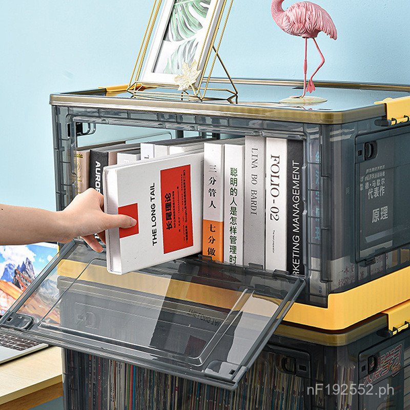 Foldable Student Book Storage Box Transparent Wholesale Storage Box ...