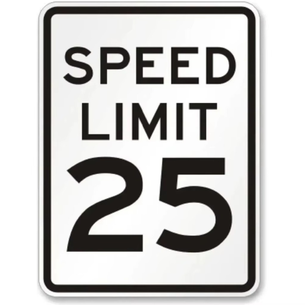 CIFbuy 2D Traffic Speed Limit Sign Aluminum Weather-Resistant for Road ...