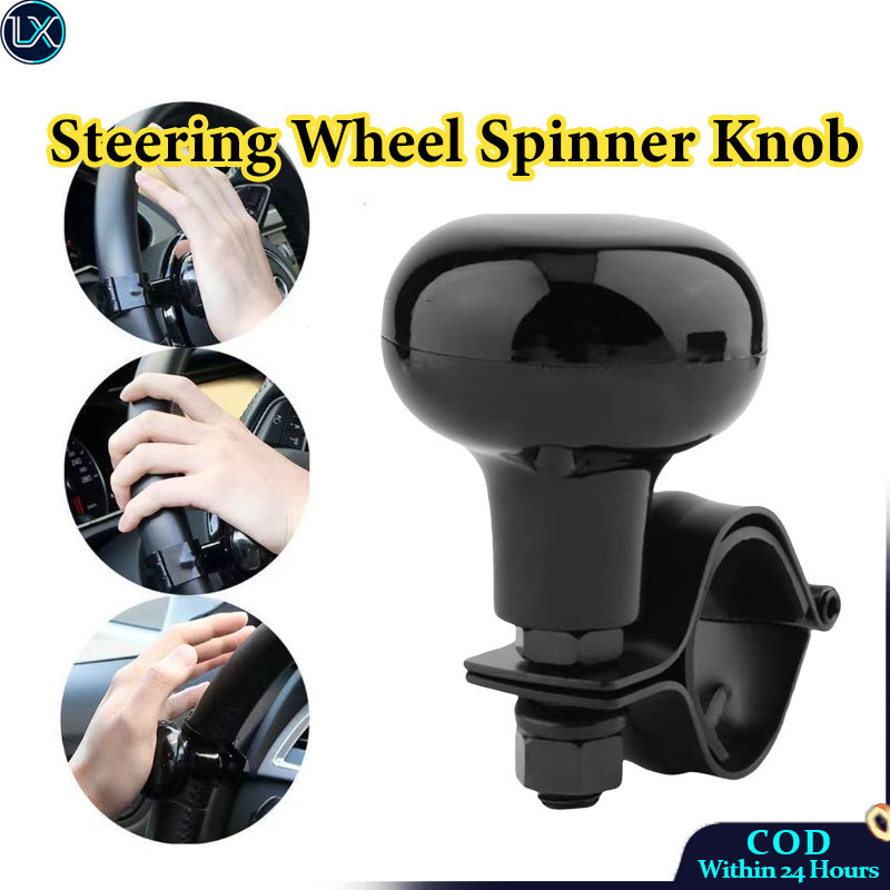 Universal 360° Black/ Car Steering Wheel Spinner Knob Power Handle Ball ...