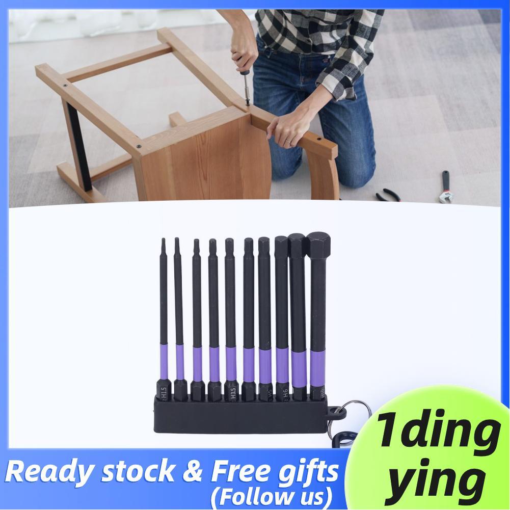 1dingying.ph 4in 100mm Magnetic Bit Set TS2 Alloy Steel Impact Bits w ...