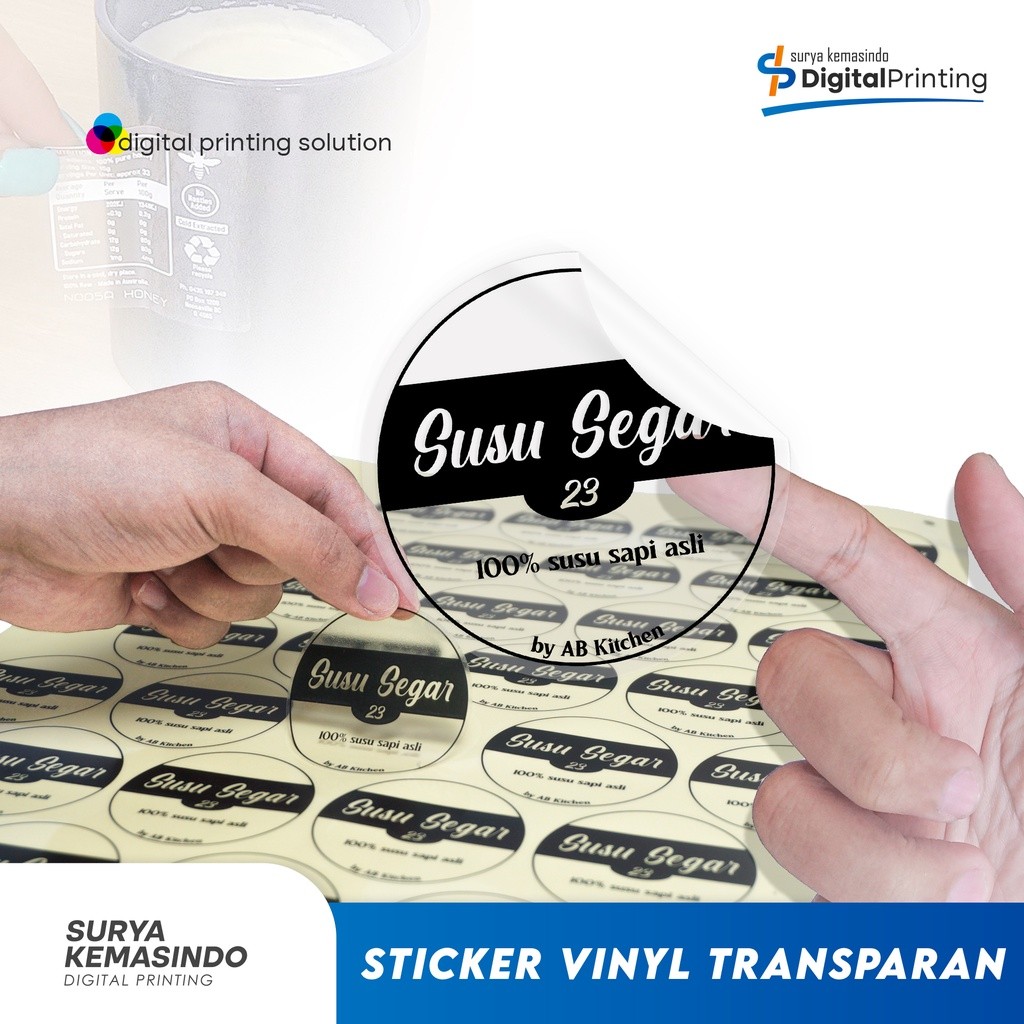 Transparent Vinyl Sticker (CUSTOM) - Waterproof Sticker - Custom Label ...