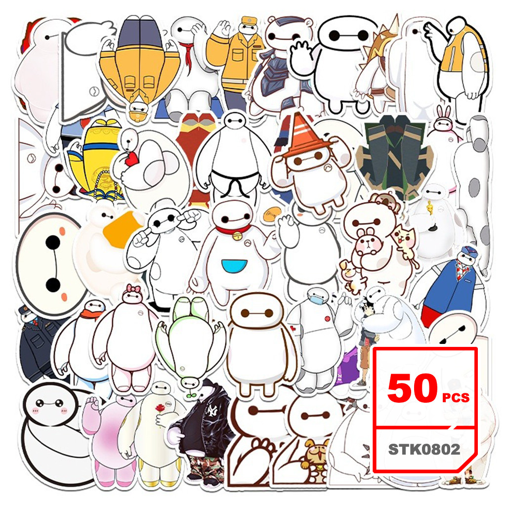 Baymax Stickers Set Cartoon Waterproof Graffiti Decals Sticker for Kids ...