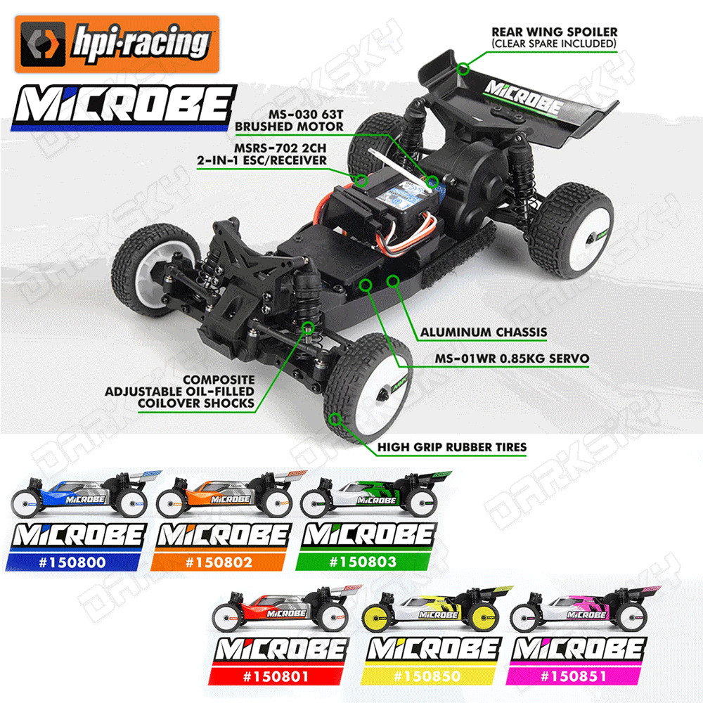 HPI Maverick Microbe 2WD Brushed RC Off-road Buggy 1/24 Electric Remote ...