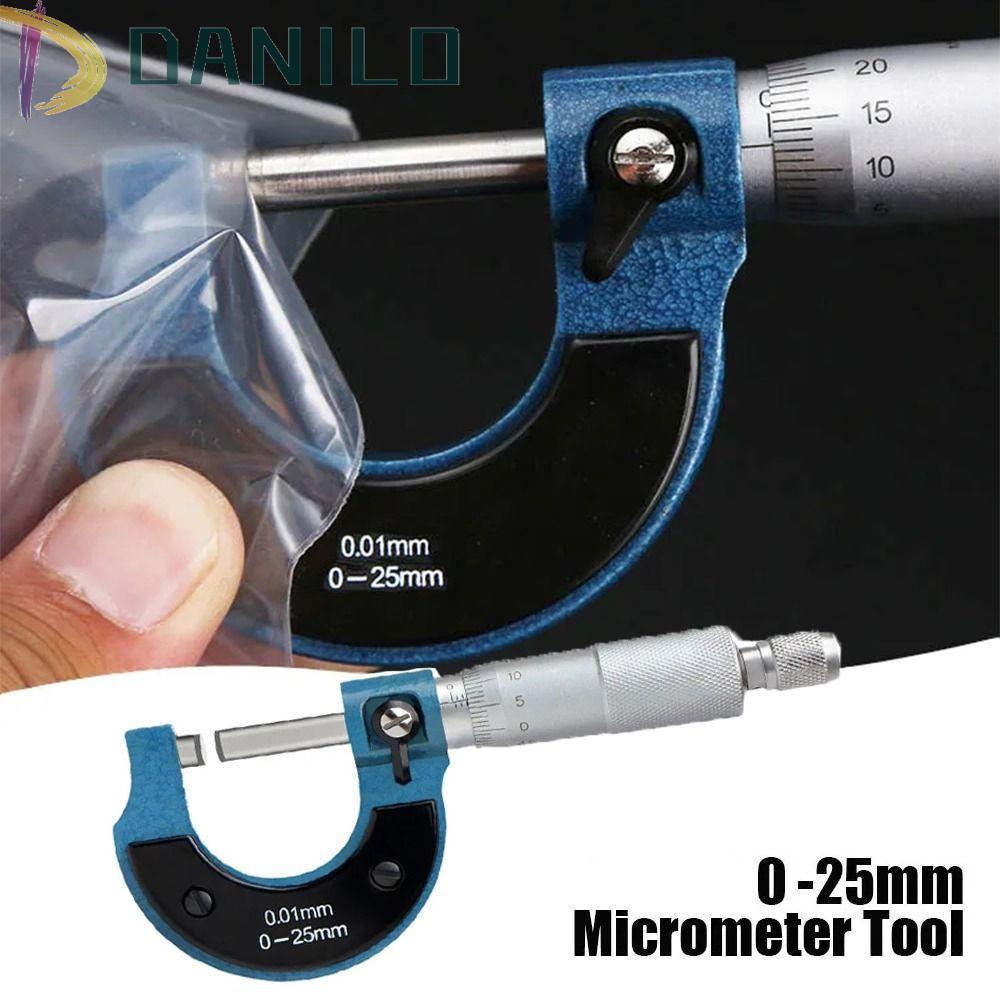 DANILO1 Outside Micrometers, Carbon Steel 0-25mm Mechanical Micro ...