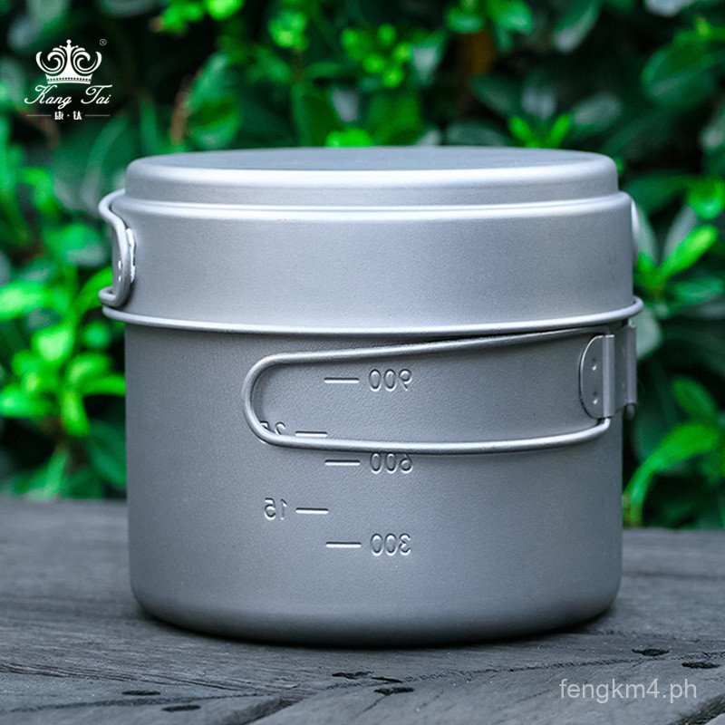 Titanium Pot Kangtai Pure Titanium Outdoor Portable Lightweight Folding ...