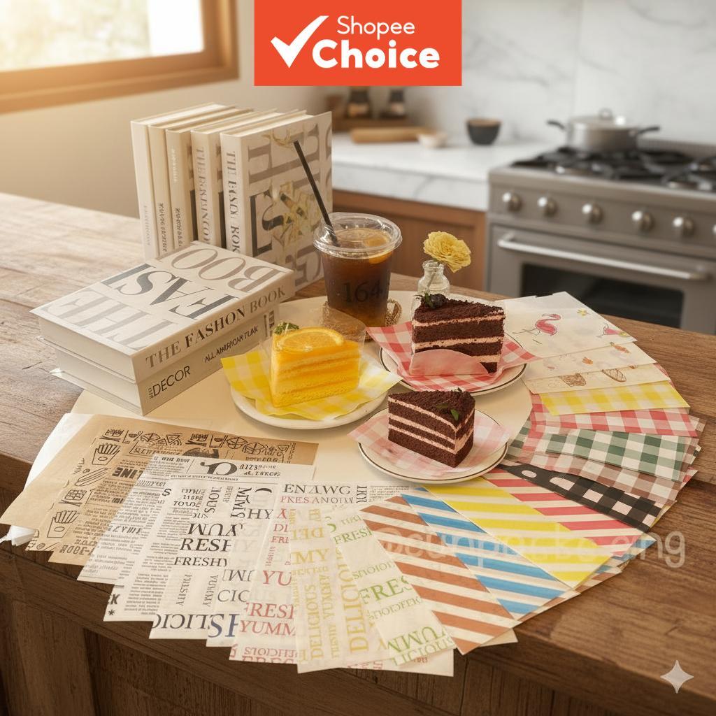 100-count food-grade baking sheets, 6x6 inches, ideal for desserts and ...
