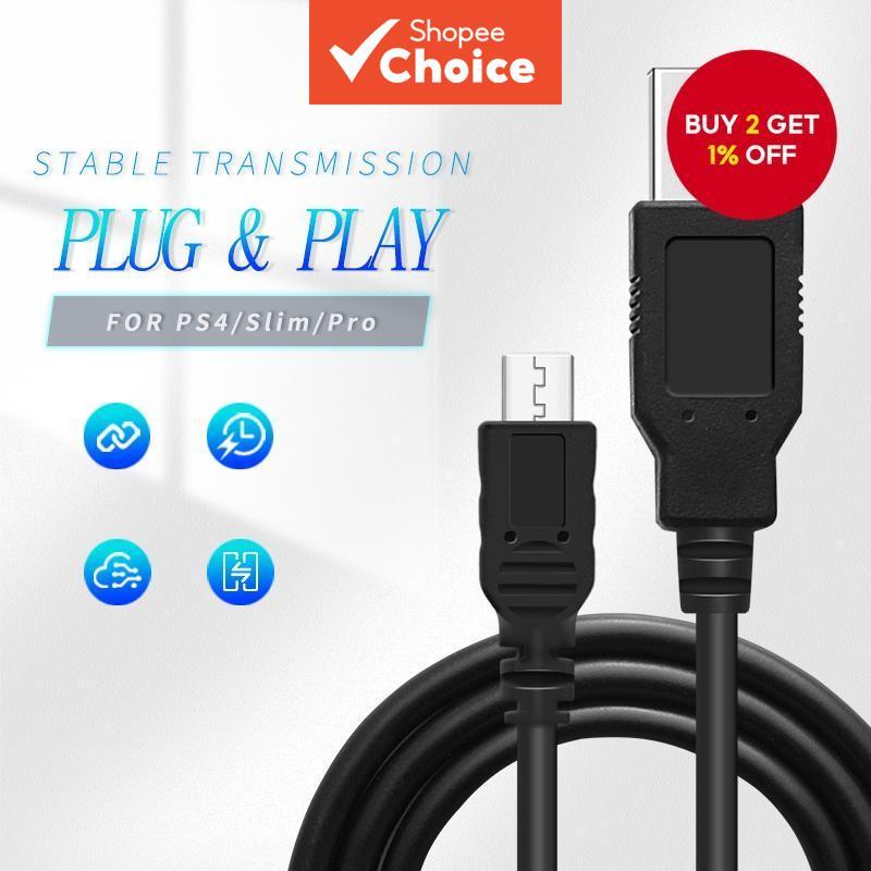 New 2m USB Charging Cable for Sony PS4 DualShock 4 Controllers | Shopee ...