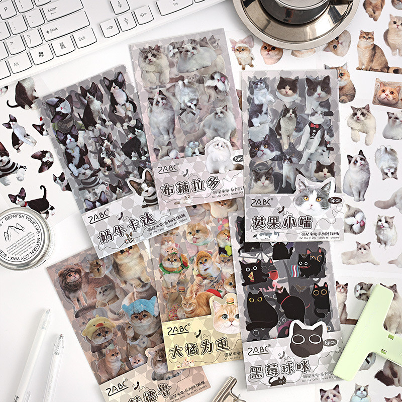 Handbook Sticker Meow Star Call Series Waterproof pet Handbook Sticker ...