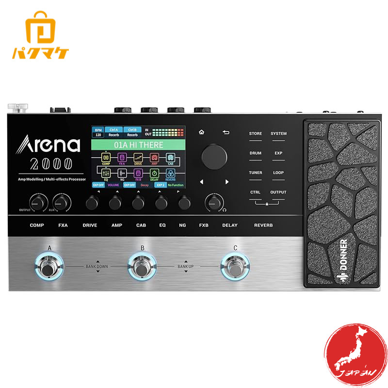 Donner Multi-Effects Processor, 278 types of effects, 80 types of amp ...