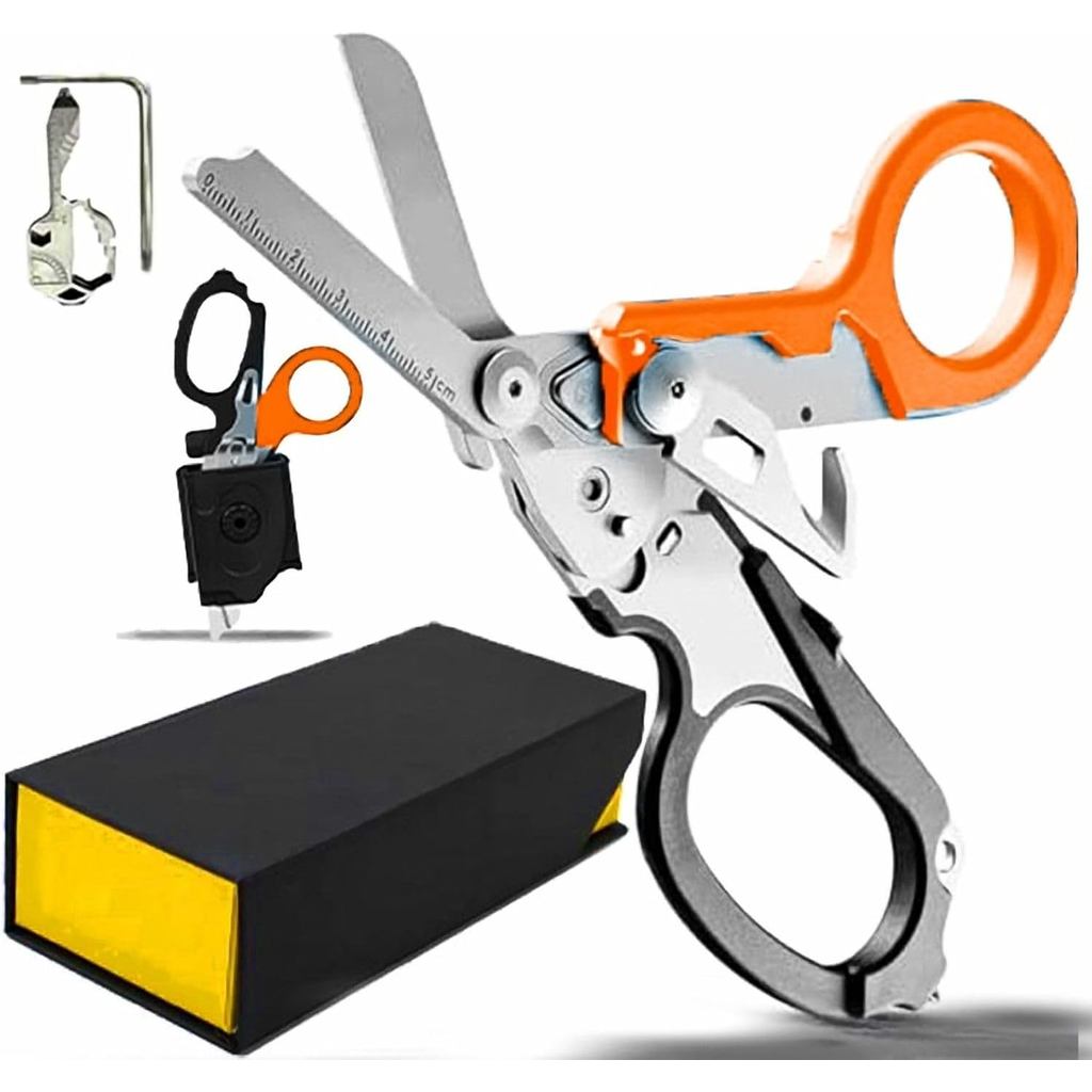 6-in-1 Emergency Trauma Scissors with Glass Breaker, Strap Cutter ...