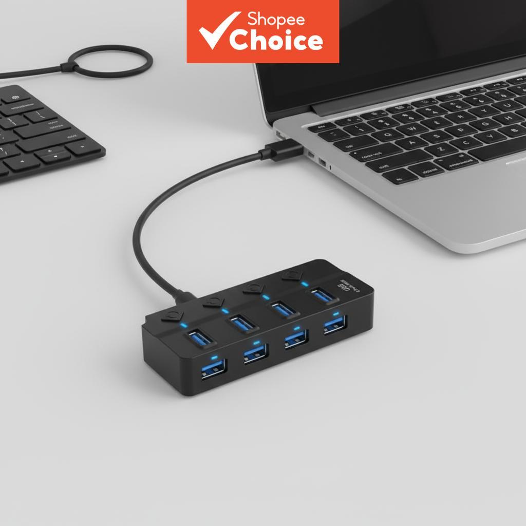 USB Expansion Hub 4in1 with Separate Switches for Desktop and Laptop ...