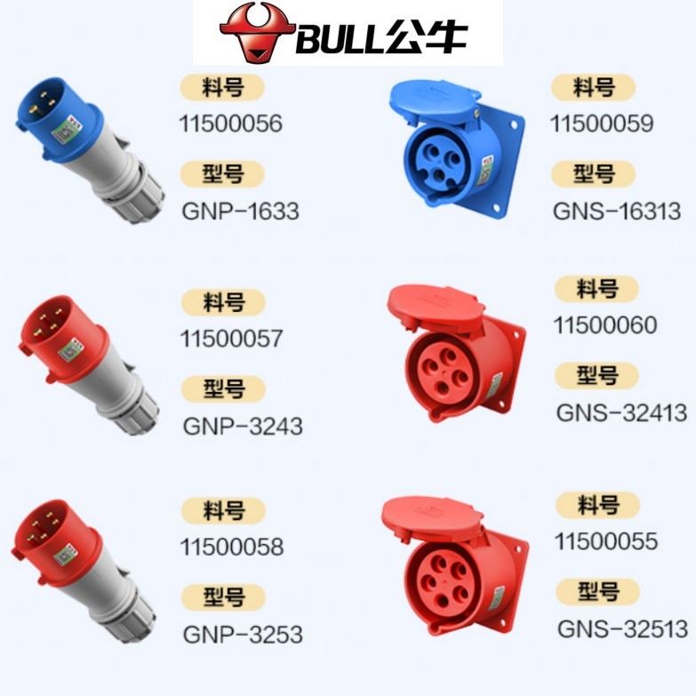 Bull Industrial Plug Waterproof Explosion-Proof Aviation Plug Butt ...