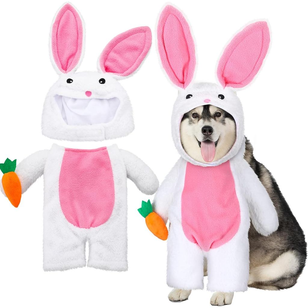 Walking Bunny Pet Costume Funny Easter Bunny Dog Costumes with Arms and ...