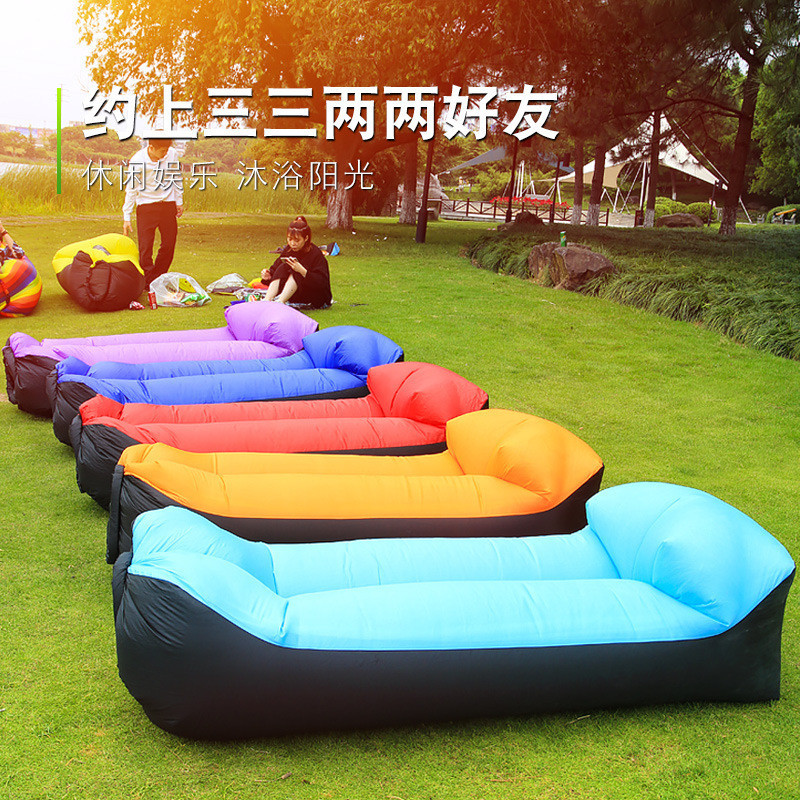 Outdoor Lazy Inflatable Sofa Inflatable Bed Park Air Bed Mattress Air ...