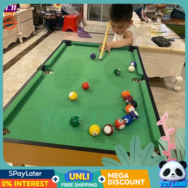 Mesa De Billar Mini Tabletop Pool Set, Portable Billiards Game Includes Game Balls, Pool Cues, Chalk, Brush And Triangle, Fun For The Whole Family Arcade Table Games 8 Ball Pool