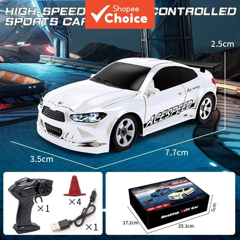 2.4G RC Drift Car 1/64 Mini RC Car 4WD High Speed Racing Desktop Mini ...