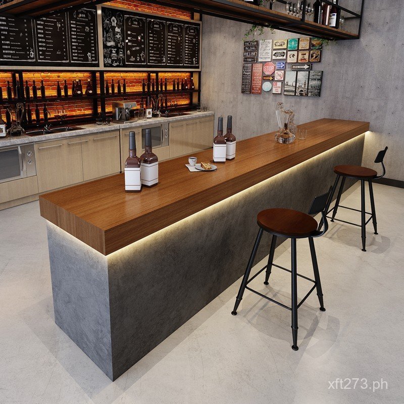 Corner Industrial Style Counter Reception Desk Bar Table Coffee Front ...