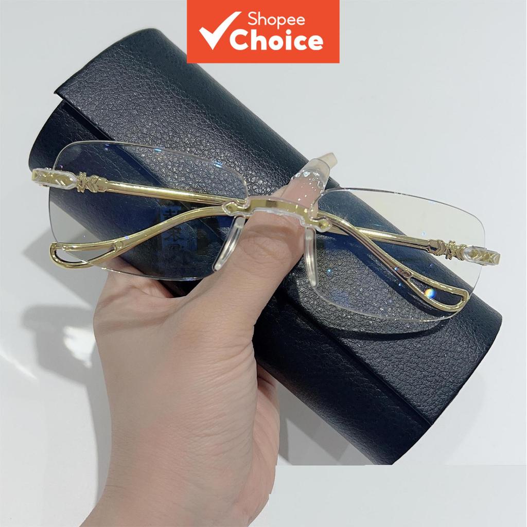 High-end Frameless Reading Glasses Ultra-Light Fashion Anti-Blue Light ...