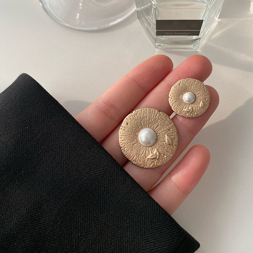 10pcs Minimalist Round Metal Buttons with Pearl, Gold Sewing Buttons ...