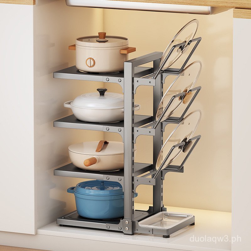 Kitchen Pot Rack Under Sink Storage Rack Corner Rack Countertop Wall ...