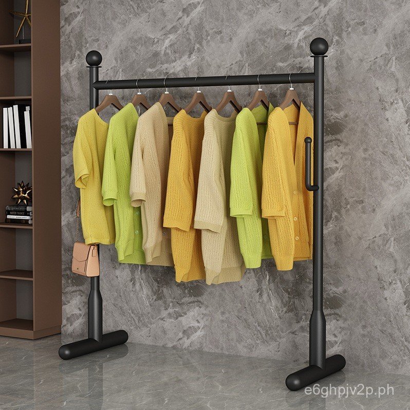 Clothes Rack Floor-standing Bedroom Movable Household Clothes Hanger ...