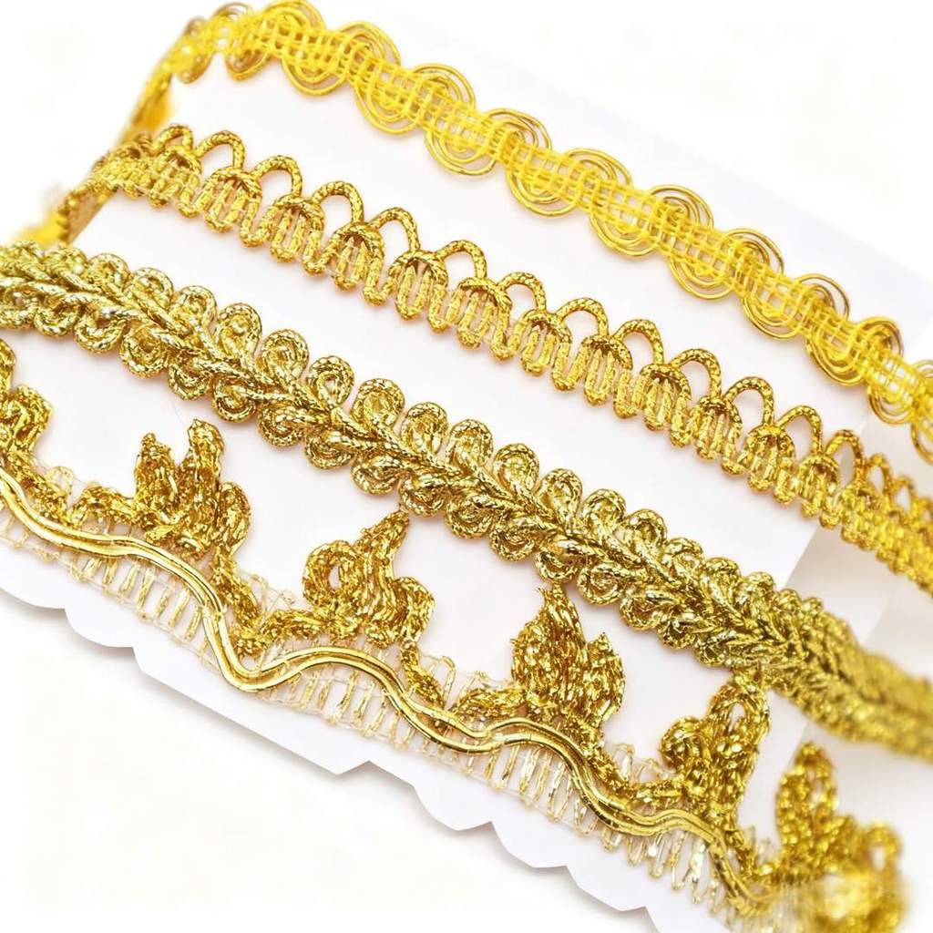 5M/20M Metallic Golden Lace Ribbon Gift Wrapping DIY Christmas Crafts ...