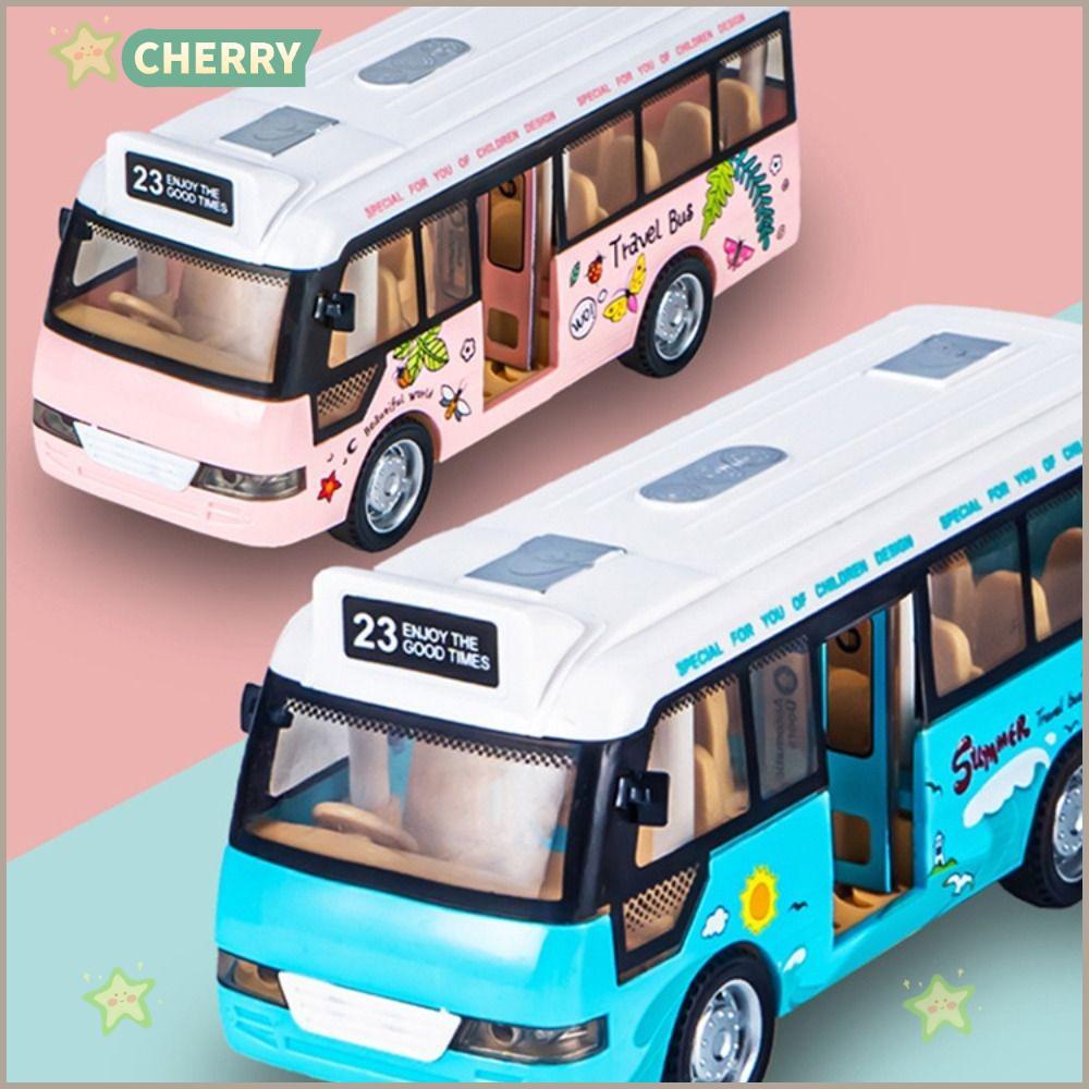 CHERRY School Bus Toys Cars, Interactive Plastic City Bus Toys Cars ...