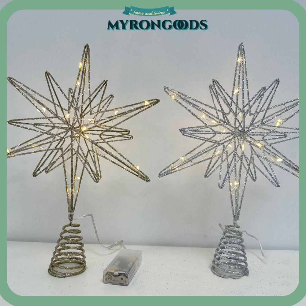 MYRONG Glitter Christmas Tree Decoration, Xmas Decoration LED Light ...