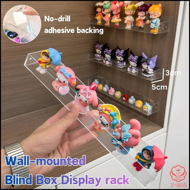 1pc-6pc Acrylic Wall Mounted Rack Blind Box Display Shelf Multifunction ...