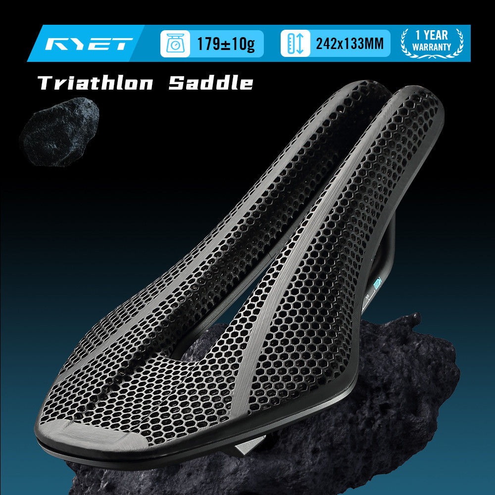 2025 RYET TT01 3D Printed Triathlon Saddle Carbon Fiber Rail, 242x133mm ...