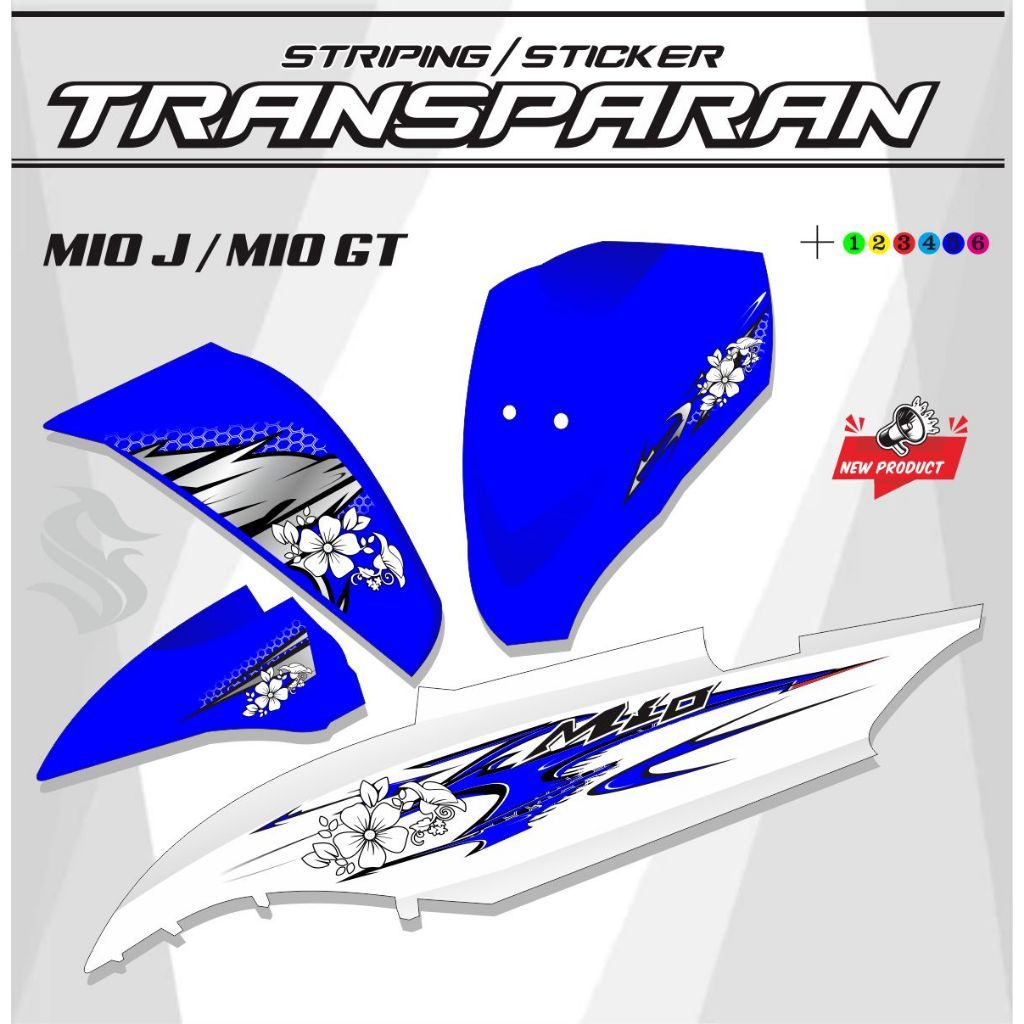NEW TRANSPARENT STRIPING TRANSPARENT UV STICKER/ MIO J STRIPING MIO GT ...