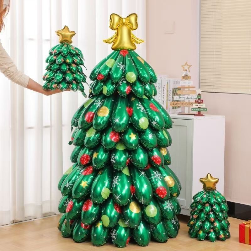 Large Christmas tree balloons inflatable piles of ...