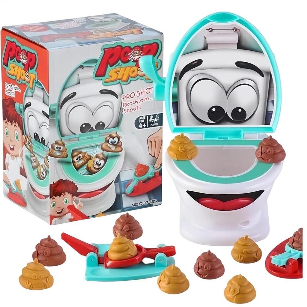Poop Shooting Game Set Building Prank Fun Toilet Target Board Games ...