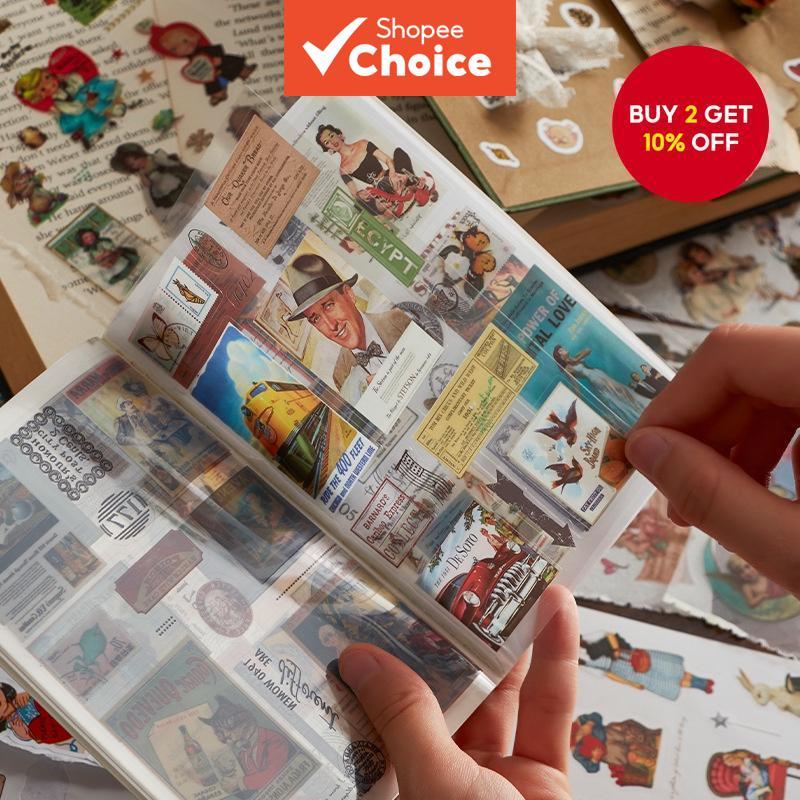 20Sheets Stickers Book Junk Journal Supplies Vintage Stickers Book DIY ...