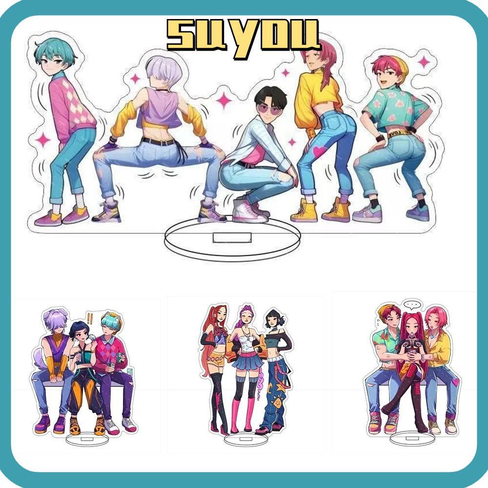 SUYO KPop Demon Hunters Standing Plates, Huntrix Saja Boys Rumi Mira ...