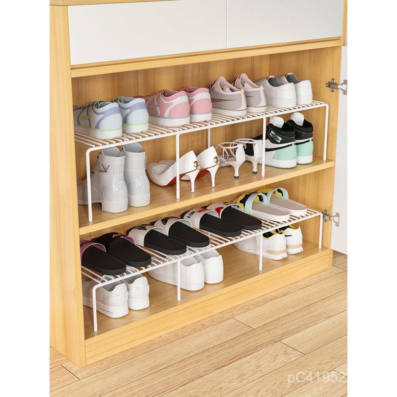 Space-Saving Storage Rack with Shelves, Partition Board, Shoe Rack ...