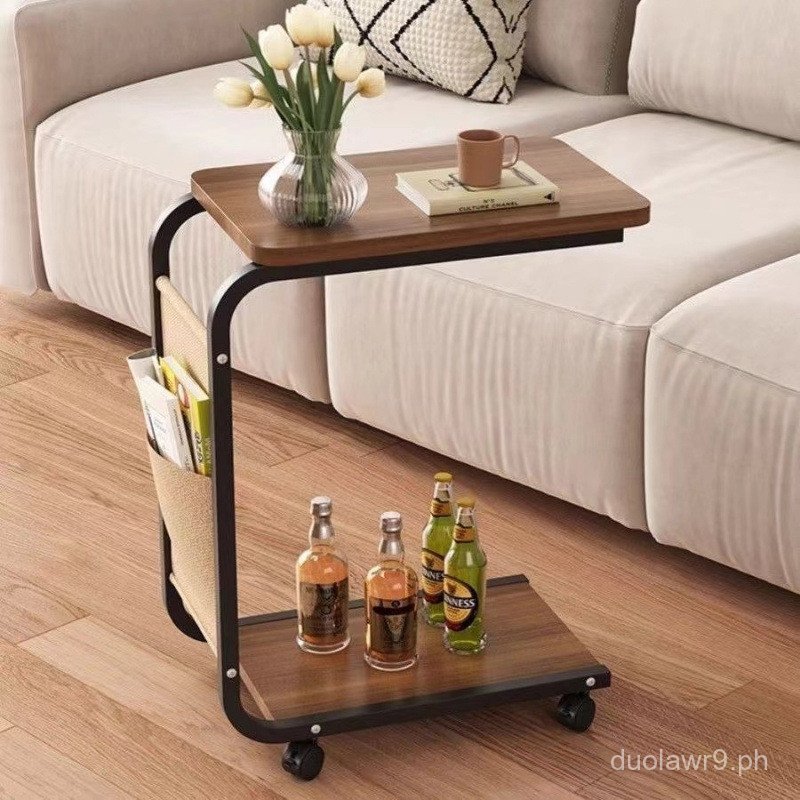 Movable Small Coffee Table Small Table Living Room Home Storage Rack ...
