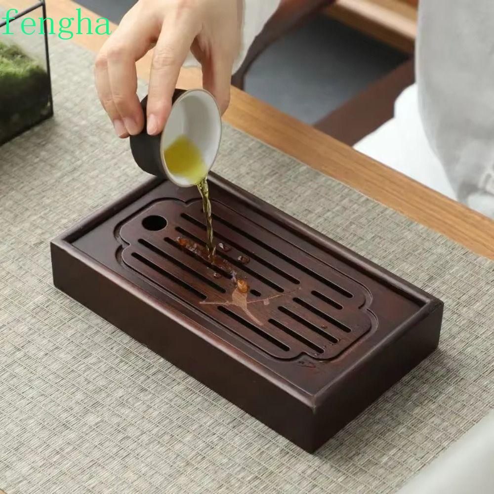 FENGHA Tea Drainage Board, Detachable Rectangular Tea Tray, Small-scale ...
