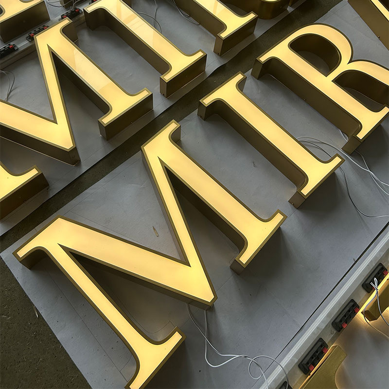 Luminous Outdoor Door Head Acrylic Luminous Letter Sign Stainless Steel ...