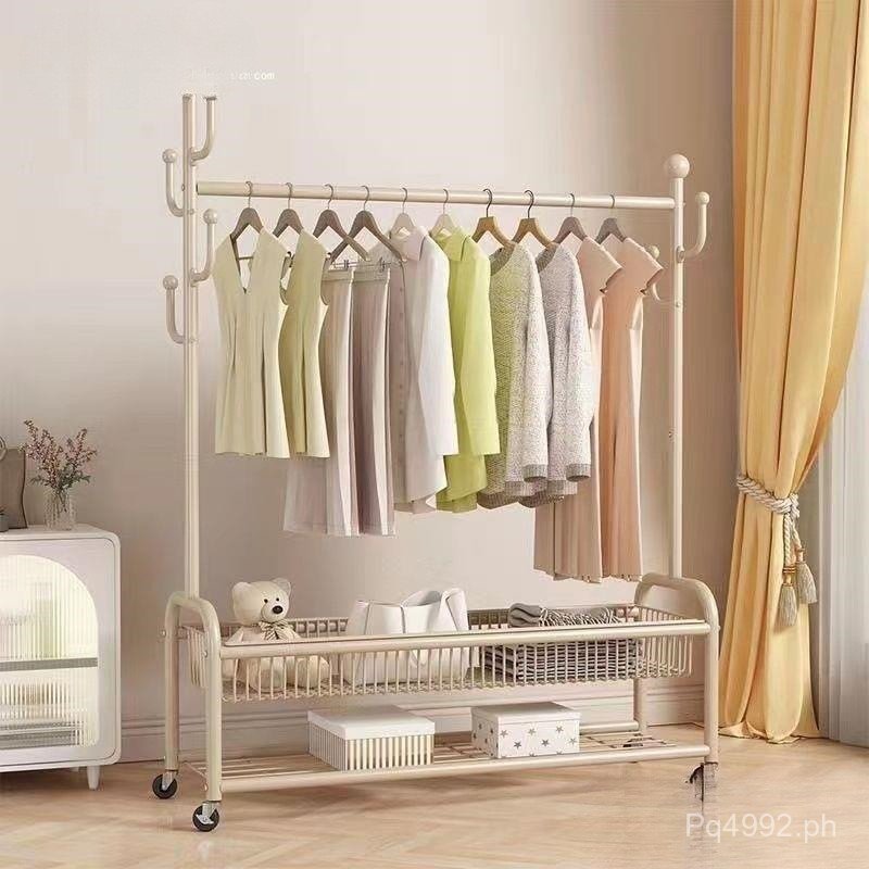 Clothes Rack Floor-standing Balcony Bedroom Rack Hanging Rack Indoor ...