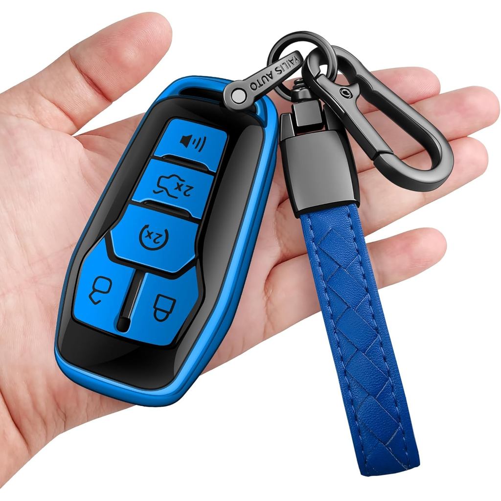 Sindeda for Ford Key Fob Cover with Keychain Soft Full Protection Key ...