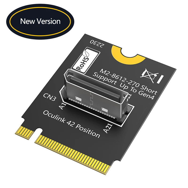 22x30mm M.2 NVME Key M to SFF-8612 Riser Card NVMe PCIE 4.0 X4 to ...