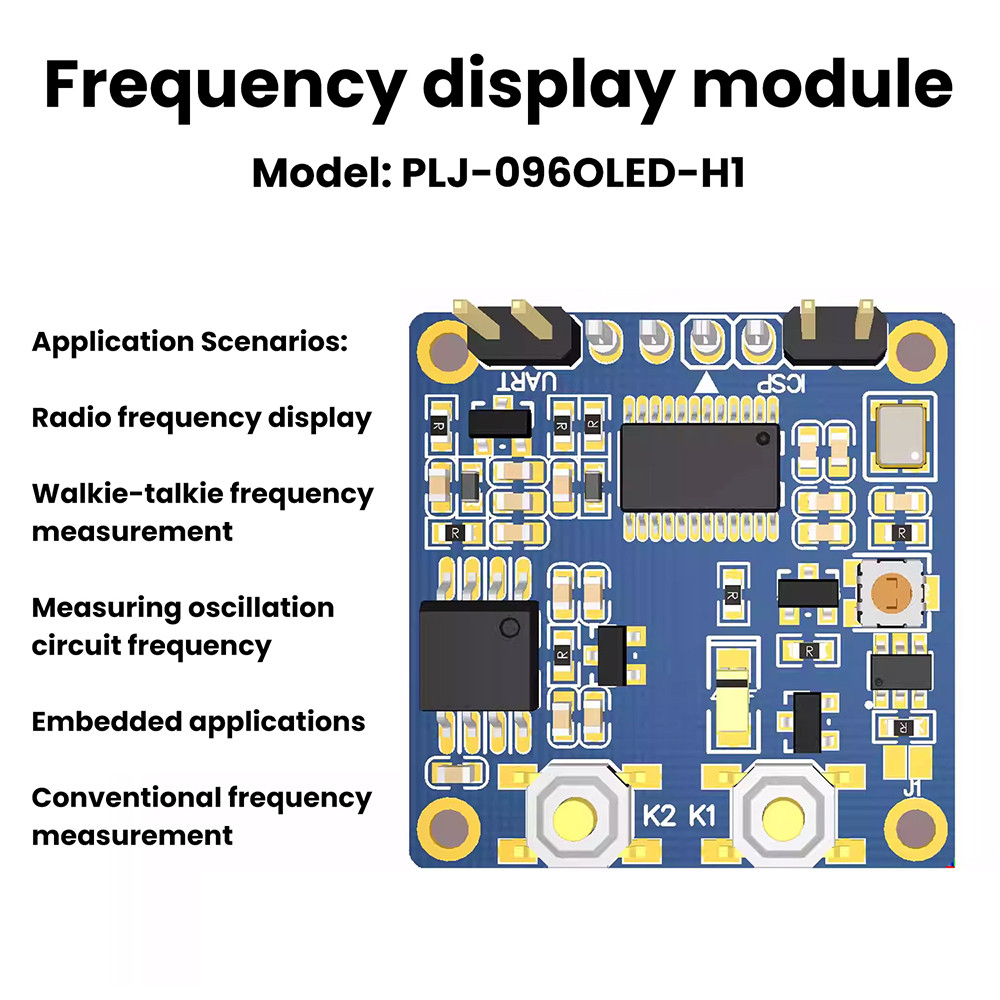 Pcbfun PLJ-096OLED-H1 DC 8-10V Frequency Counter Display Module 20MHz-2 ...
