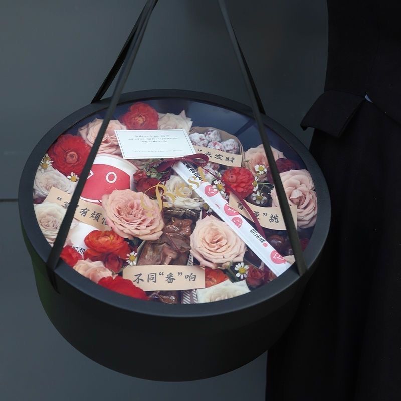 2025 New Product Flower Fruit Gift Box Batch Waterproof Round Gift Box ...