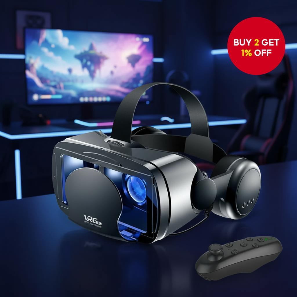 Smart 3D VR Headset Virtual Reality Glasses Helmet for Smartphones with ...